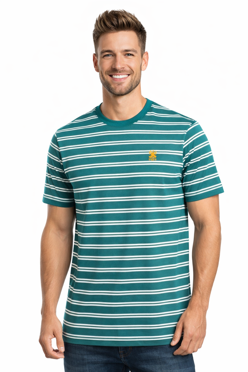 Men’s Striped Round Neck T-Shirt