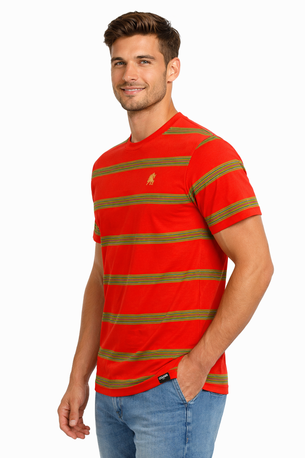 Men’s Striped Round Neck T-Shirt