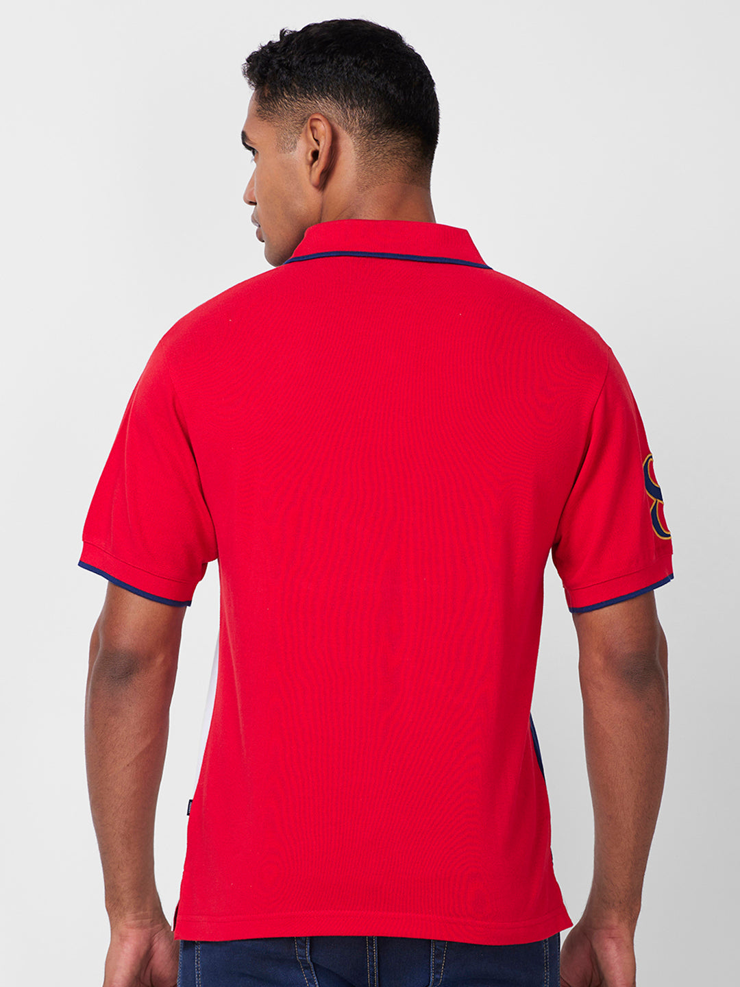 Men's Cut & Sew Polo with Crest Embroidery