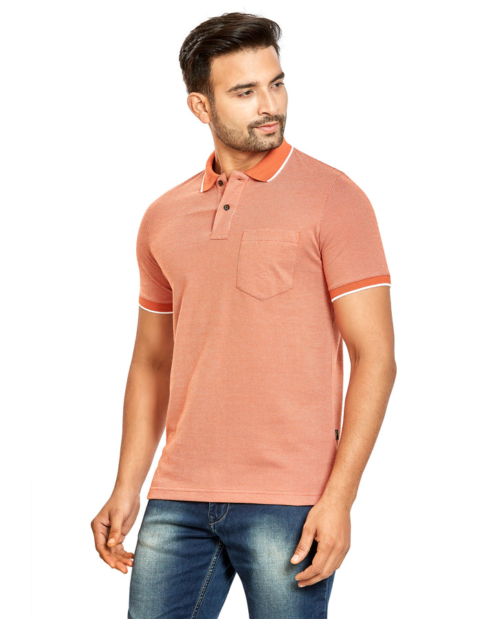 Men’s Contrast Collar Polo T-Shirt