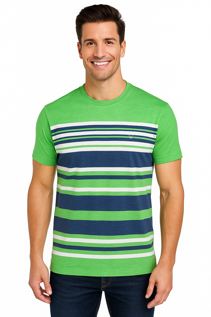 Men’s Striped Round Neck T-Shirt