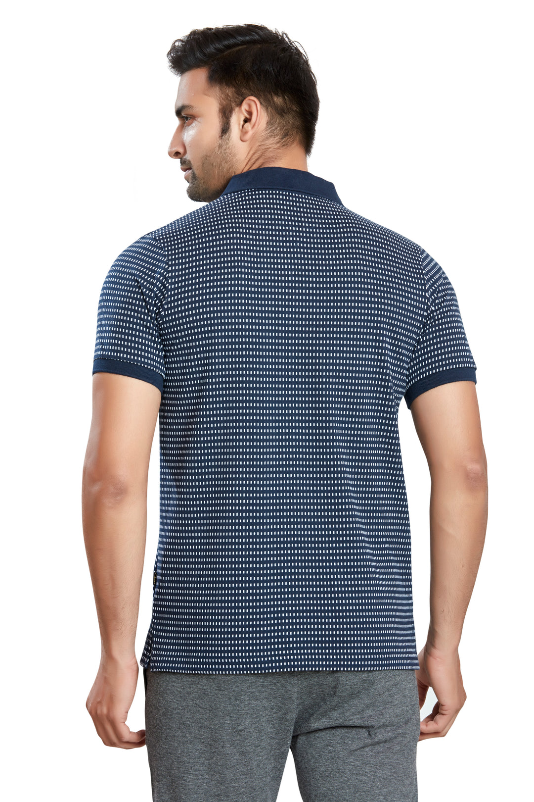 Men's Jacquard Polo T-Shirt with Pocket