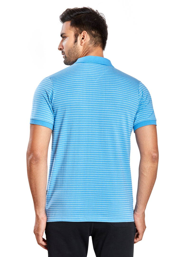 Men's Jacquard Polo T-Shirt with Pocket