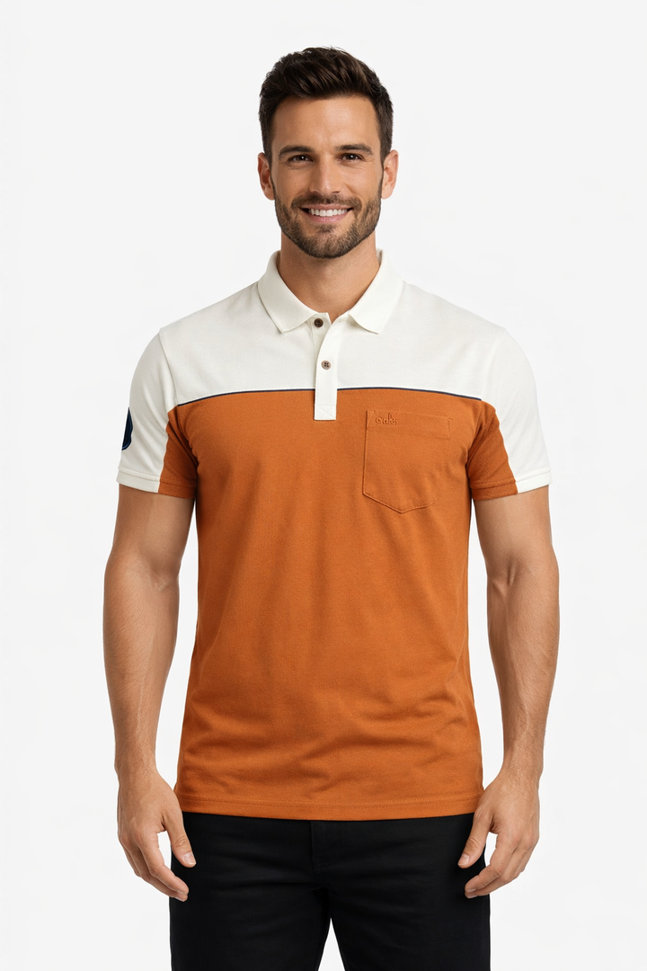 Men’s Polo With Cut and Sew
