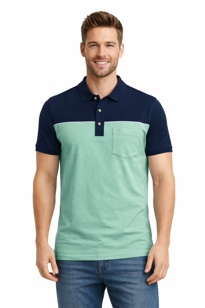 Men’s Polo With Cut and Sew