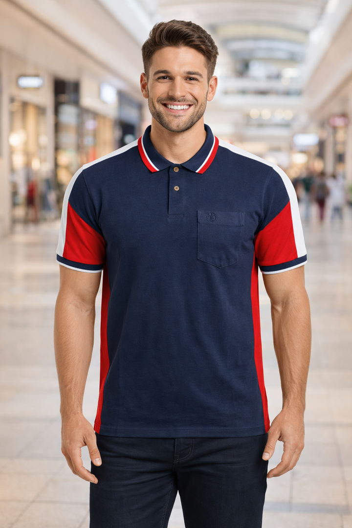 Men’s Polo with Cut and Sew