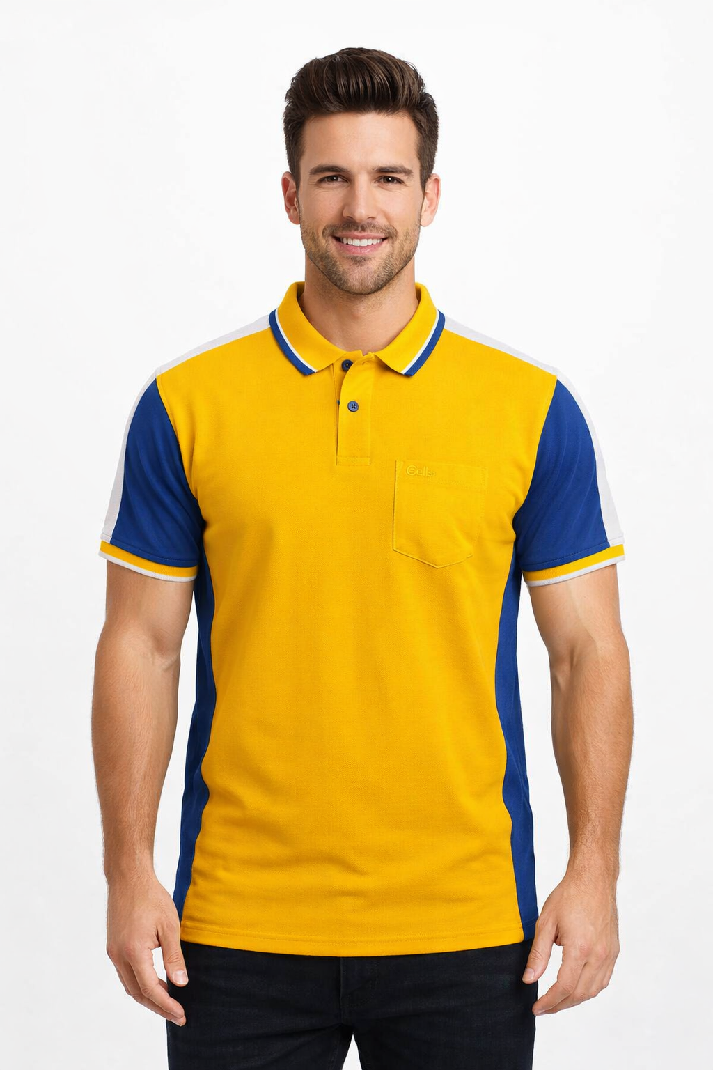 Men’s Polo with Cut and Sew