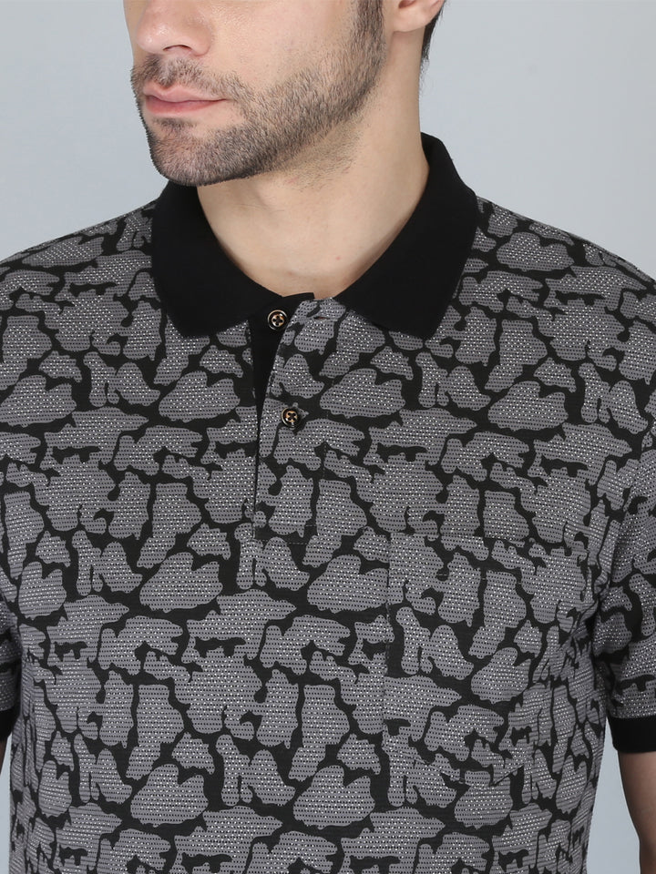 Men’s Printed  Polo T-Shirt