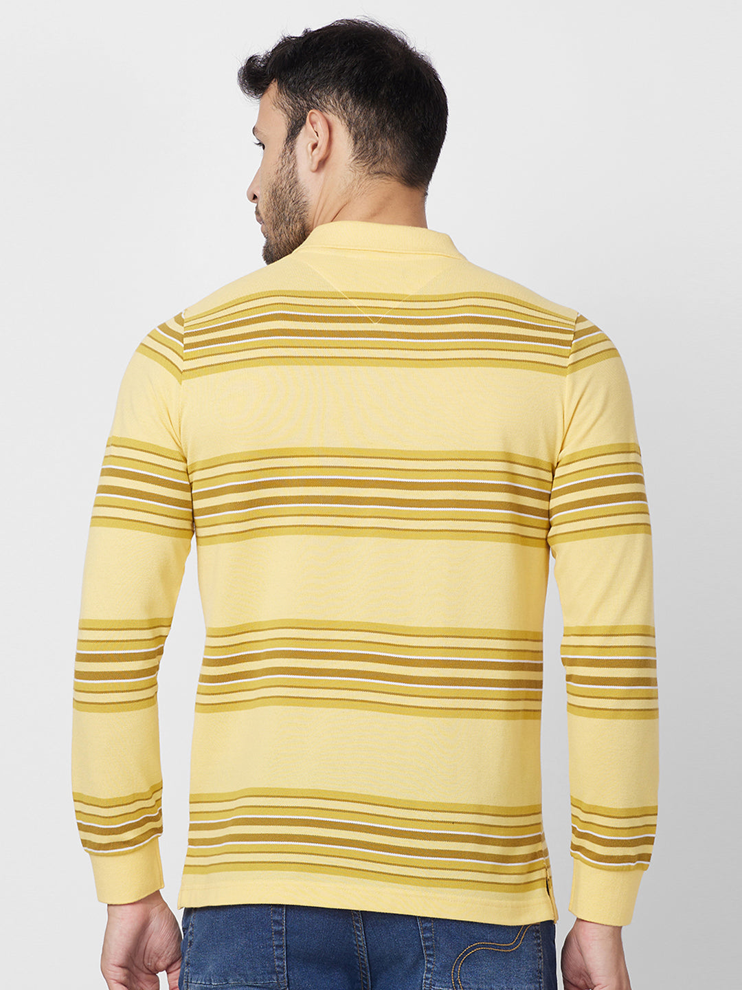Men’s Striped Polo Cotton Blend – Long Sleeve - T-Shirts