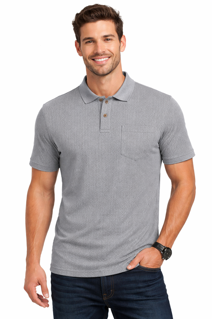 Men’s Textured Solid Polo