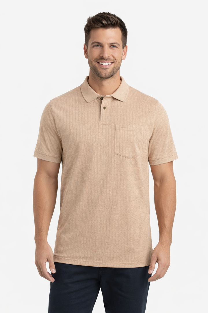 Men’s Textured Solid Polo