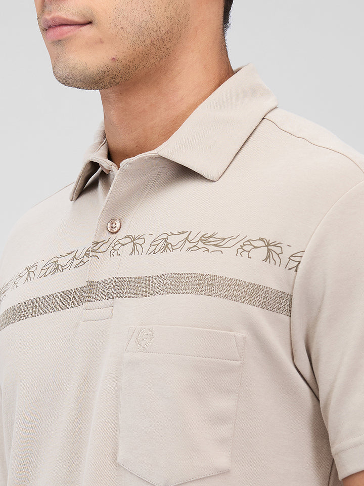 Men's DRI-EASE Printed Short Sleeve Polo Cotton Blend T-Shirts