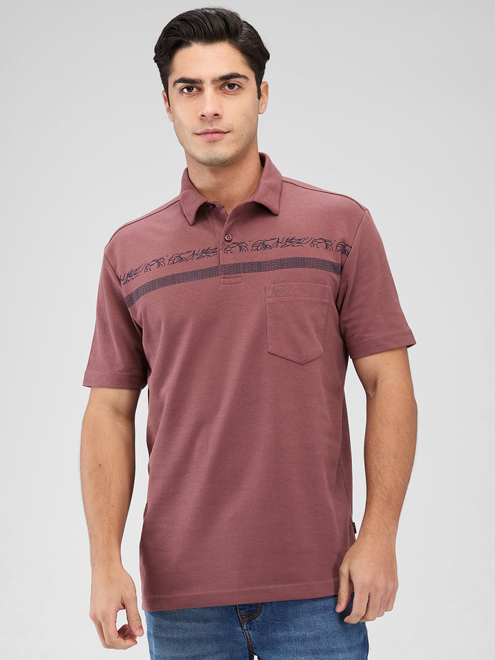 Men's DRI-EASE Printed Short Sleeve Polo Cotton Blend T-Shirts