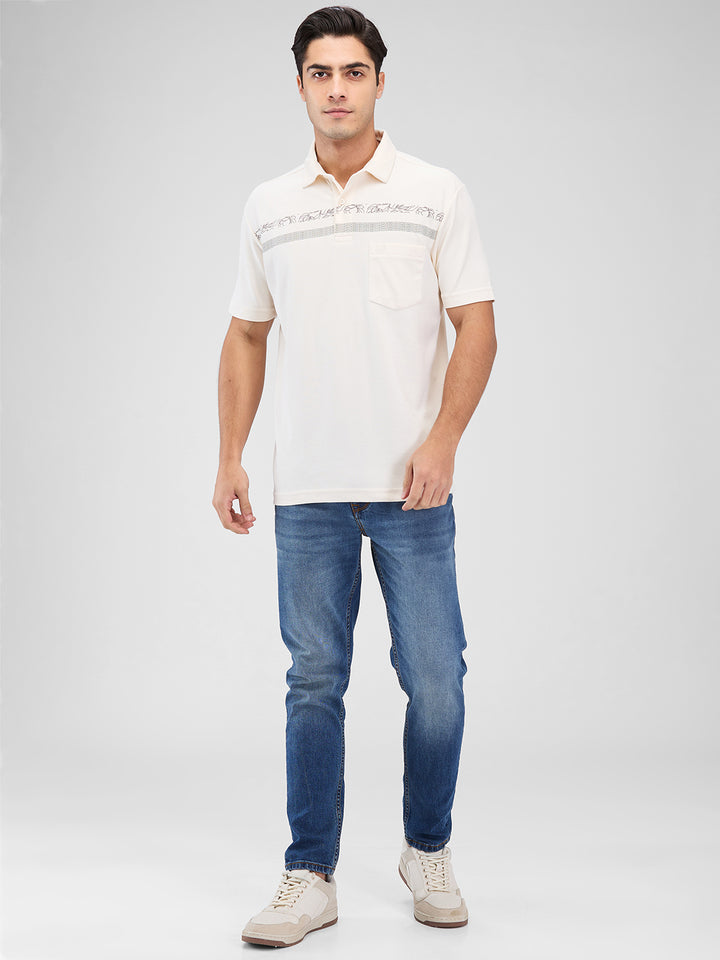 Men's DRI-EASE Printed Short Sleeve Polo Cotton Blend T-Shirts