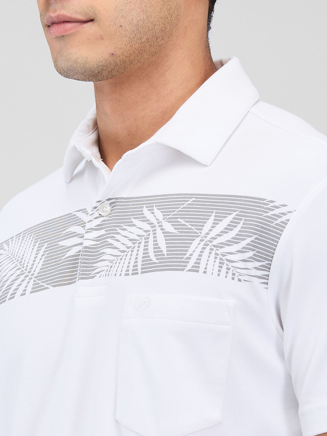 Men's DRI-EASE Printed Short Sleeve Polo Cotton Blend T-Shirts