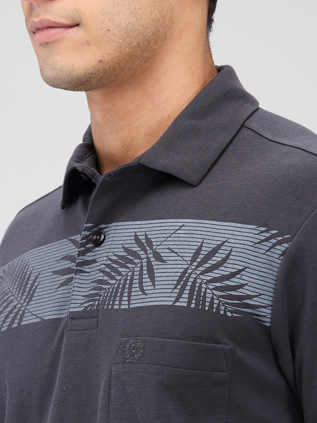 Men's DRI-EASE Printed Short Sleeve Polo Cotton Blend T-Shirts