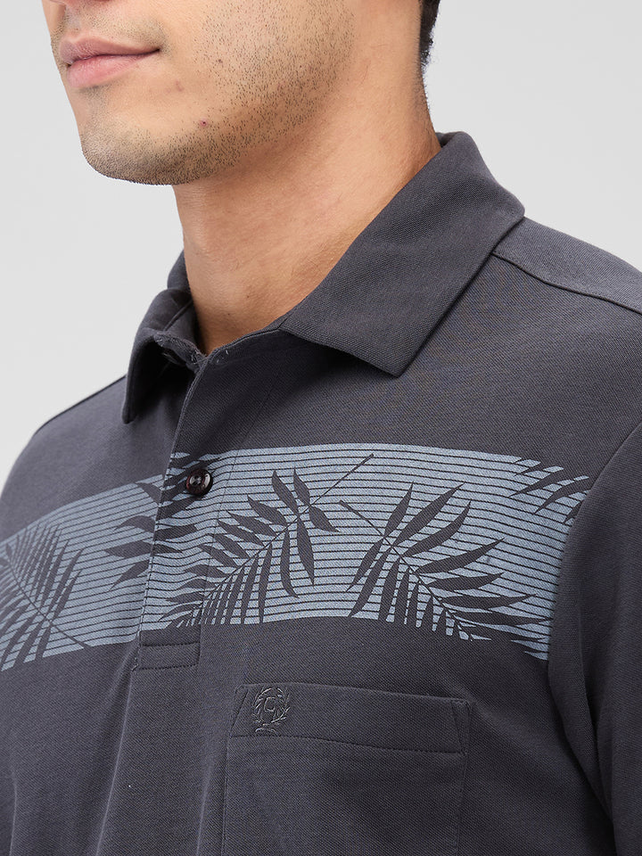 Men's DRI-EASE Printed Short Sleeve Polo Cotton Blend T-Shirts