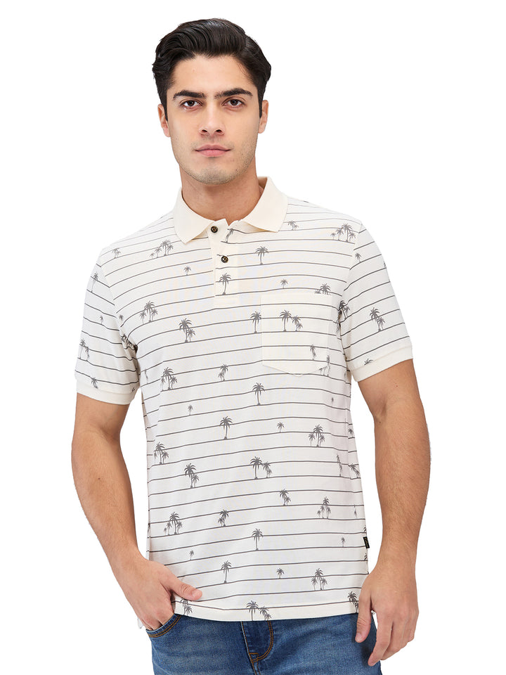 Men’s Printed  Polo T-Shirt