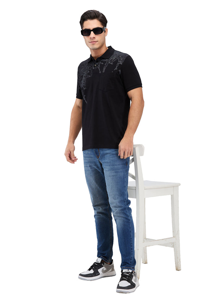 Men’s Printed  Polo T-Shirt
