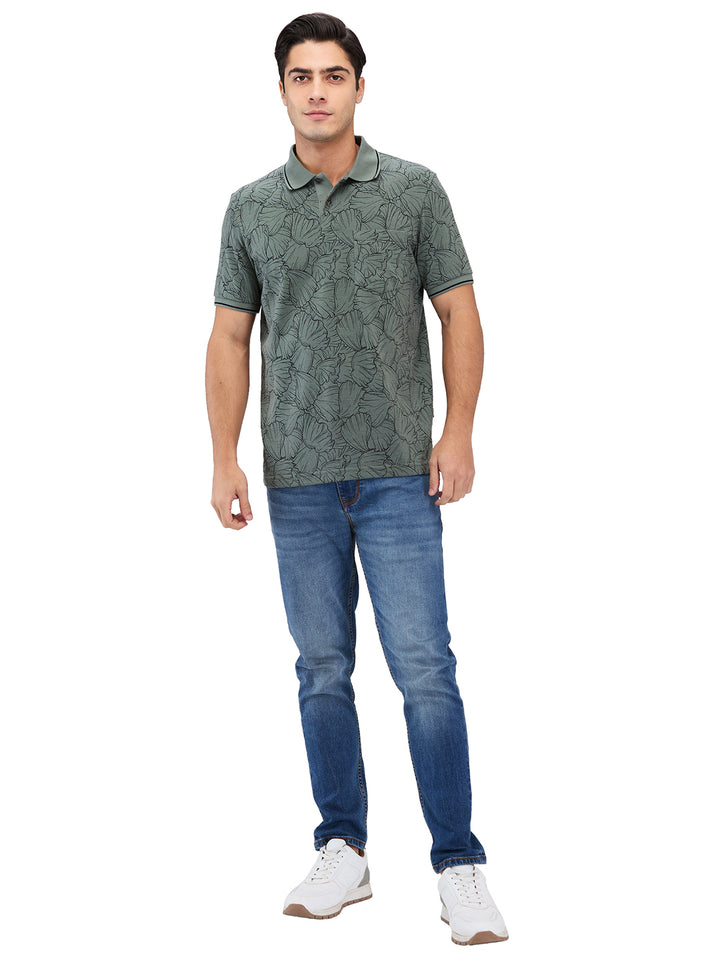 Men’s Printed  Polo T-Shirt