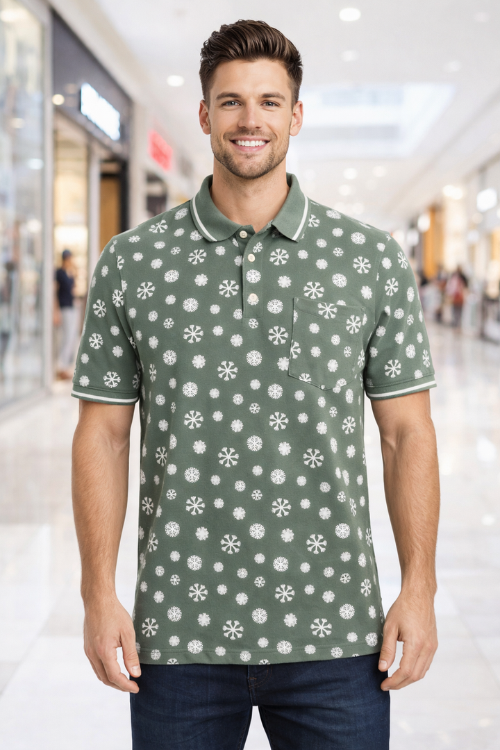 Men’s Graphic Printed Polo