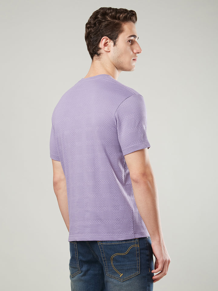 Jacquard Round Neck Tee