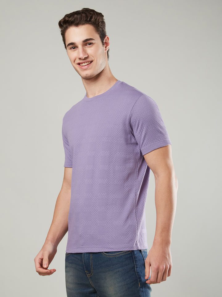 Jacquard Round Neck Tee