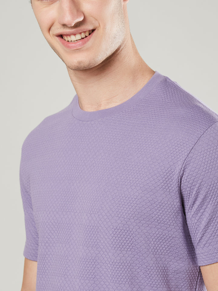 Jacquard Round Neck Tee