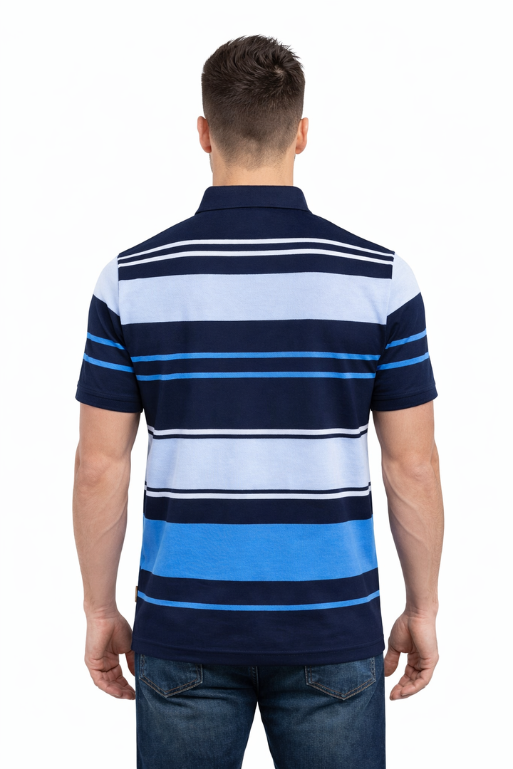 Men’s Half Sleeved Striped Polo