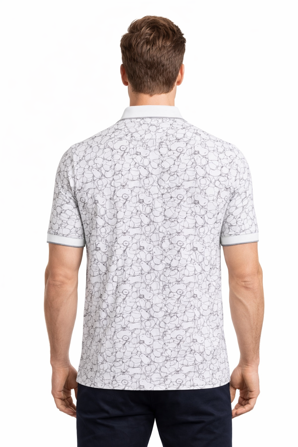 Men’s Floral Printed Polo