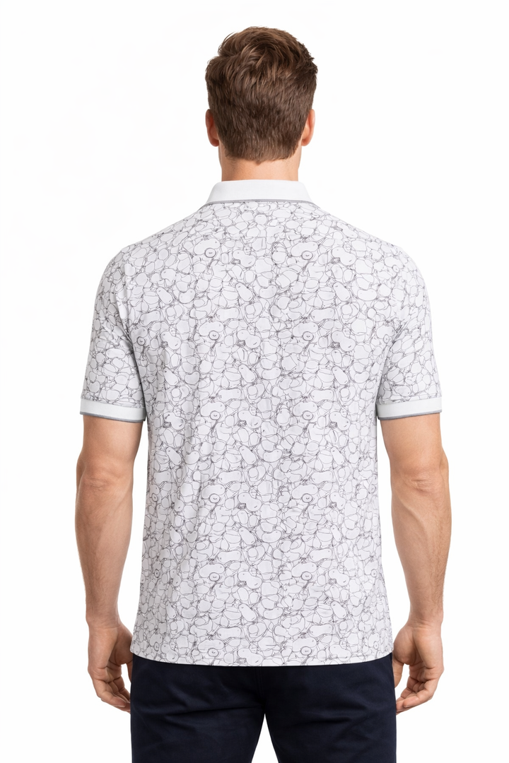 Men’s Floral Printed Polo