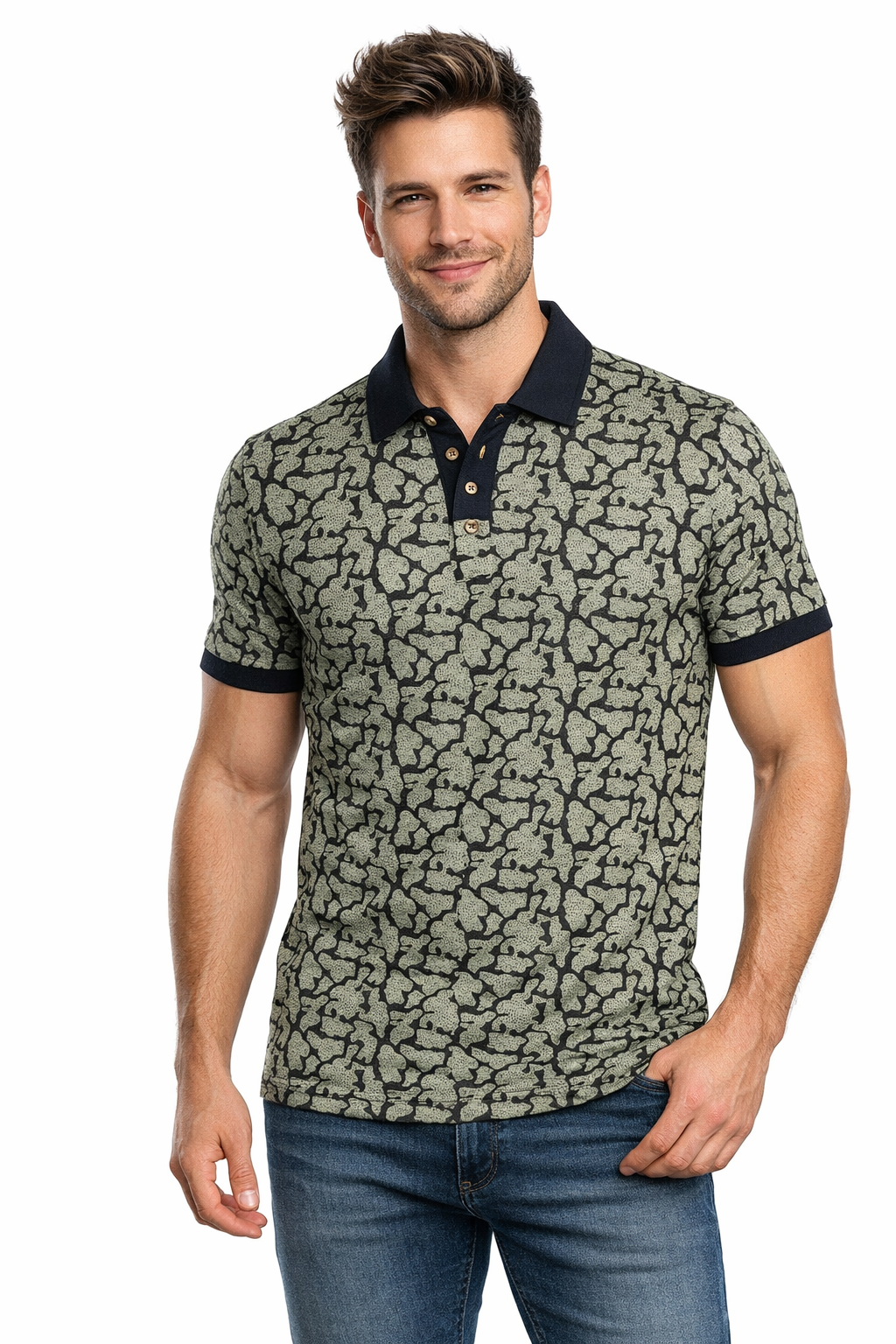 Men’s Camouflage Printed Polo