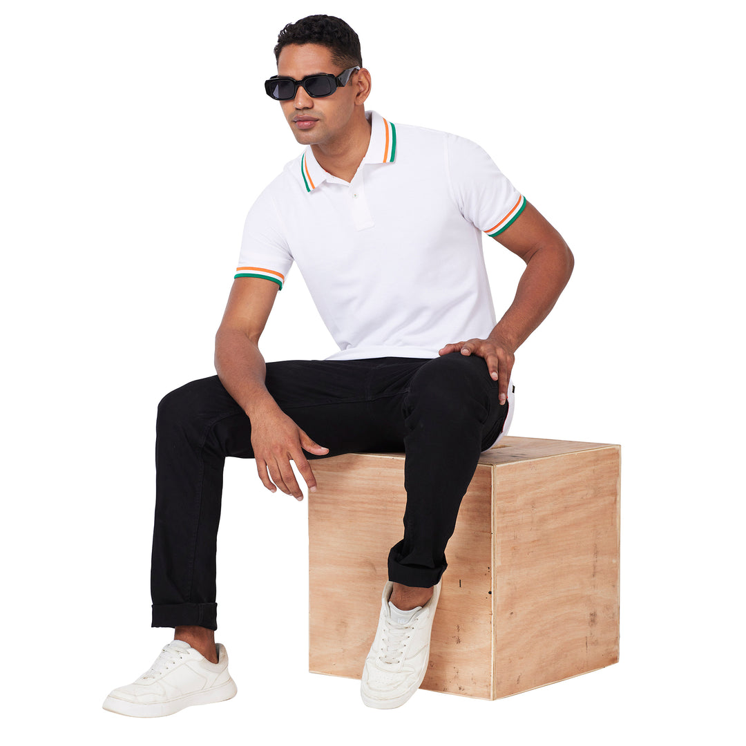 Men's Country Polo with Tricolor