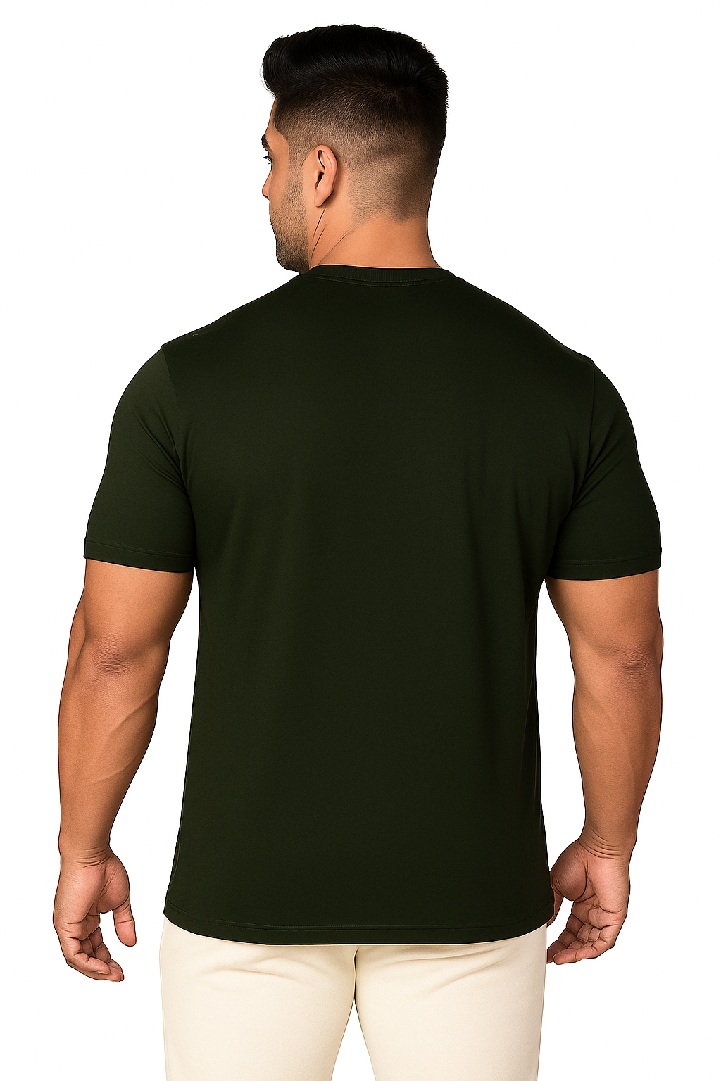 Men’s  Printed Round Neck Tee – “The Time is Running” - Big & Tall