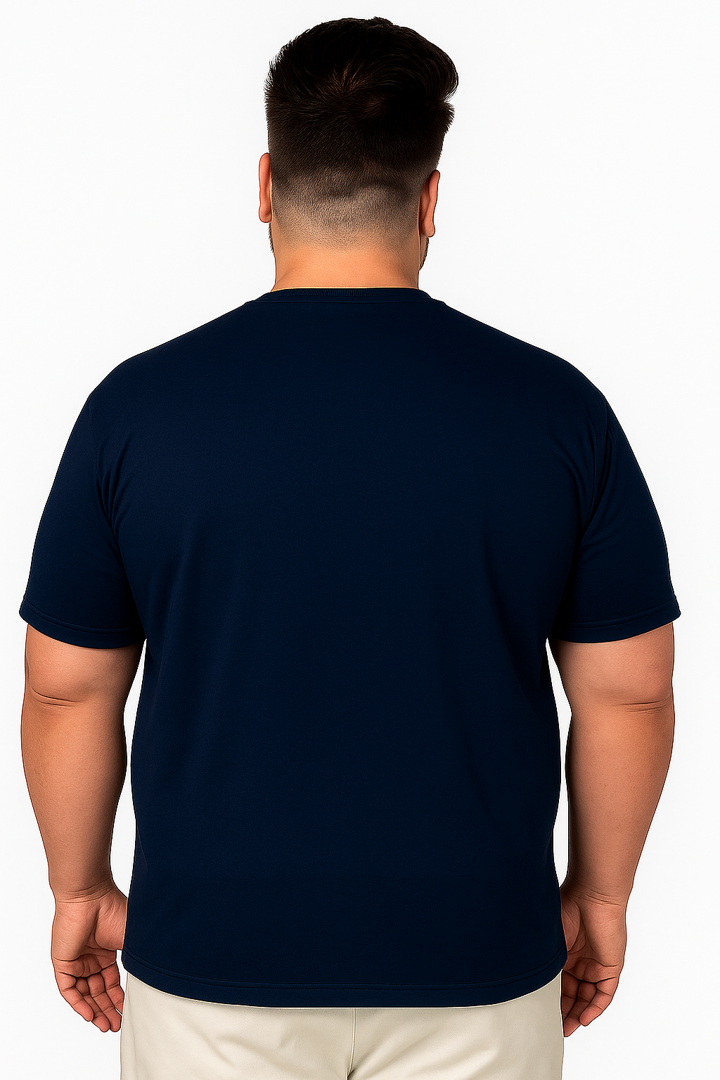 Men’s  Printed Round Neck Tee – “Only You Change” Motivational Big & Tall