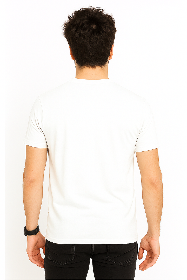 Men’s  Printed Round Neck Tee – “Work Hard Stay Humble”