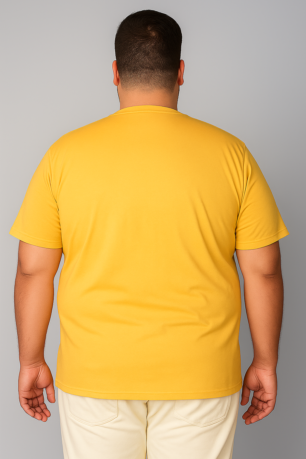 Men’s Printed Round Neck Tee – “Never Give Up Stay Strong” - Big & Tall