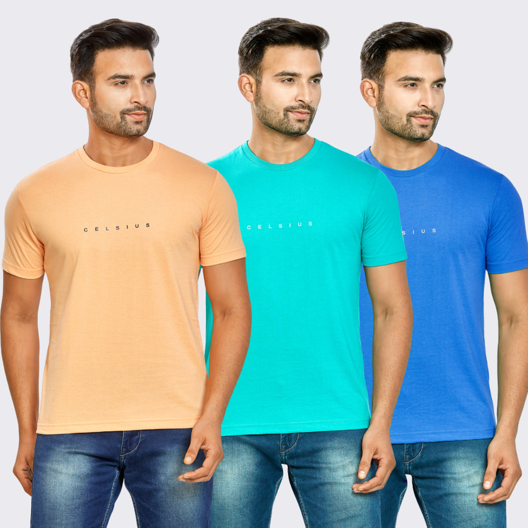 Men's Pack of 3 T-Shirts - Solid - Big & Tall