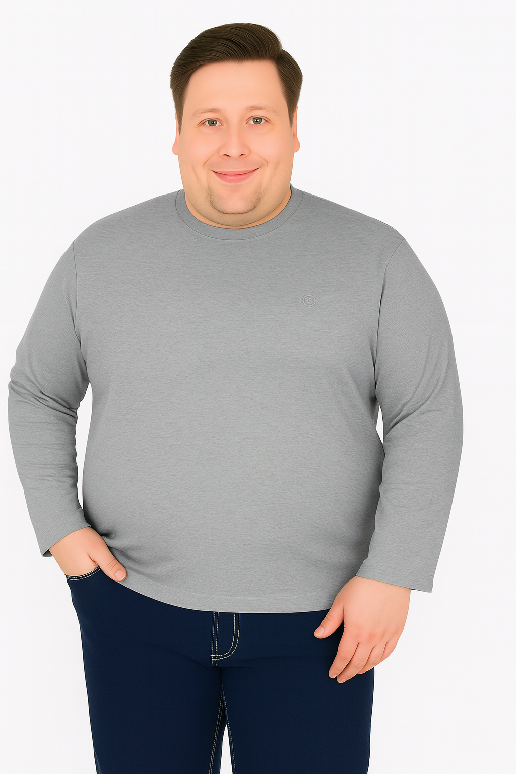 Men’s  Full Sleeve Crew Neck T-Shirt- Big &Tall