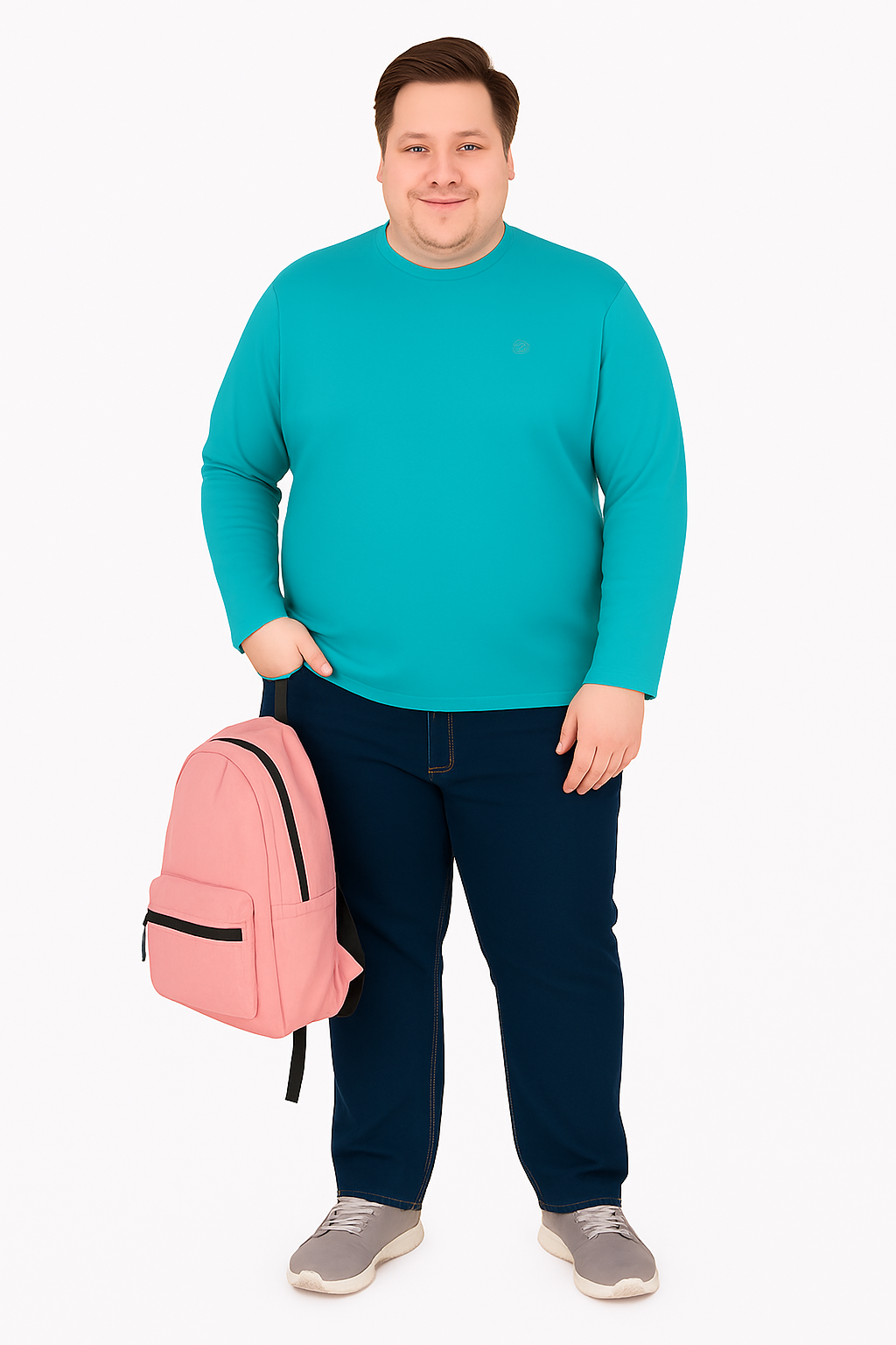 Men’s  Full Sleeve Crew Neck T-Shirt- Big &Tall