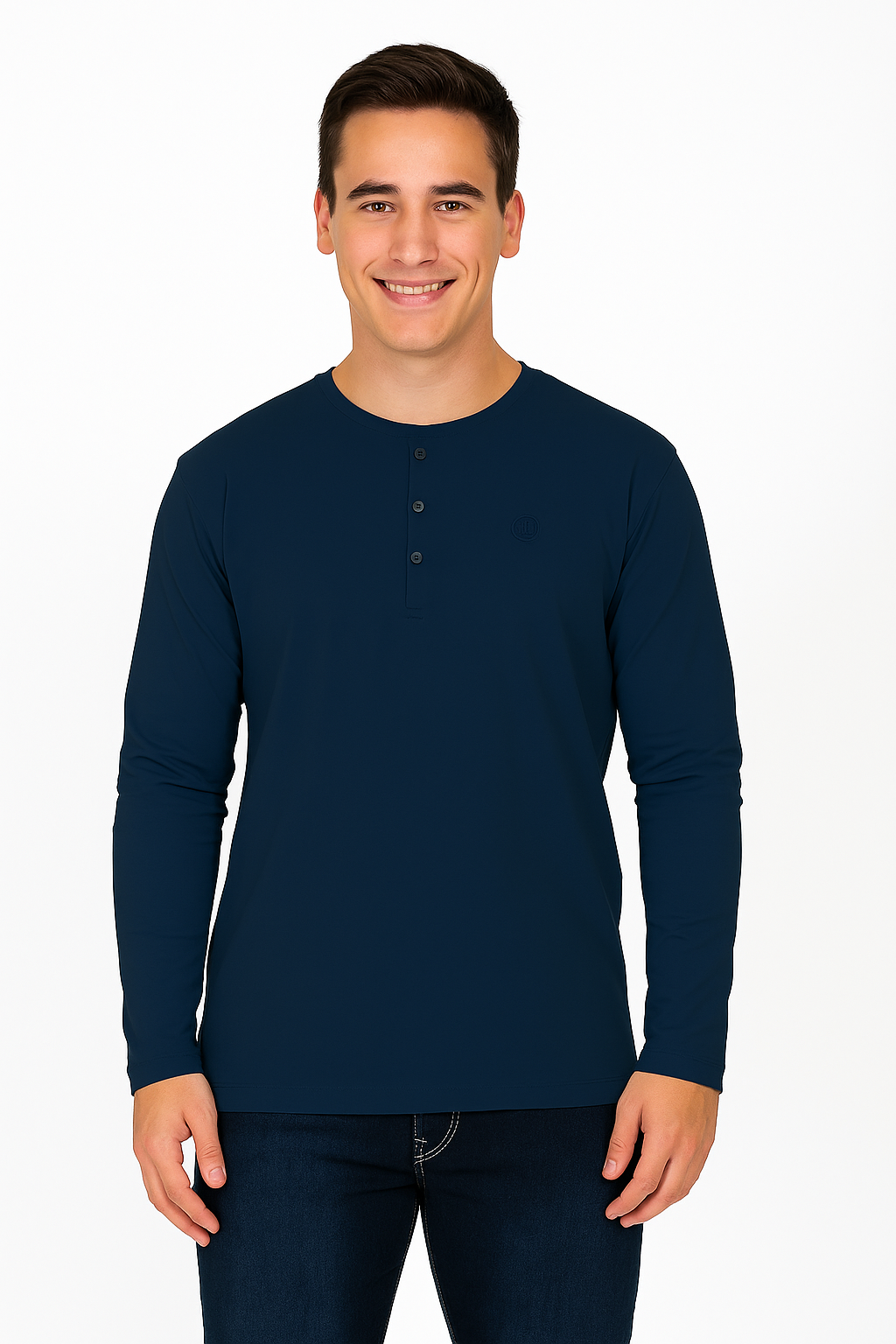 Men’s Full Sleeve Henley T-Shirt – Big & Tall