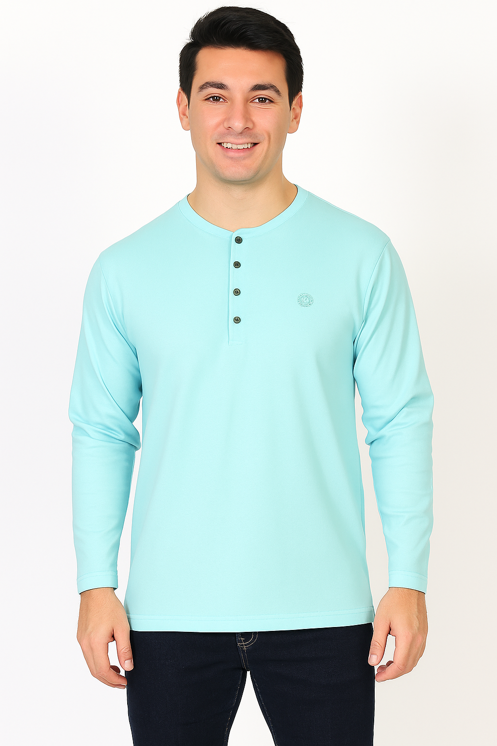 Men’s Full Sleeve Henley T-Shirt – Big & Tall