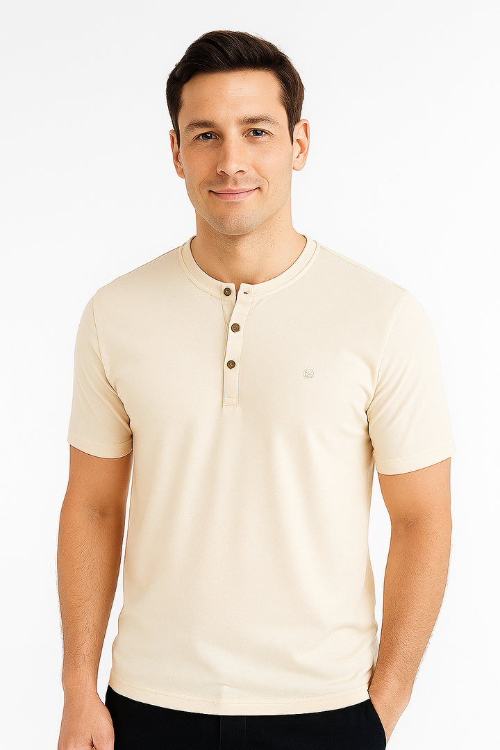 Men’s Henley Neck Half Sleeve T-Shirt – big & Tall