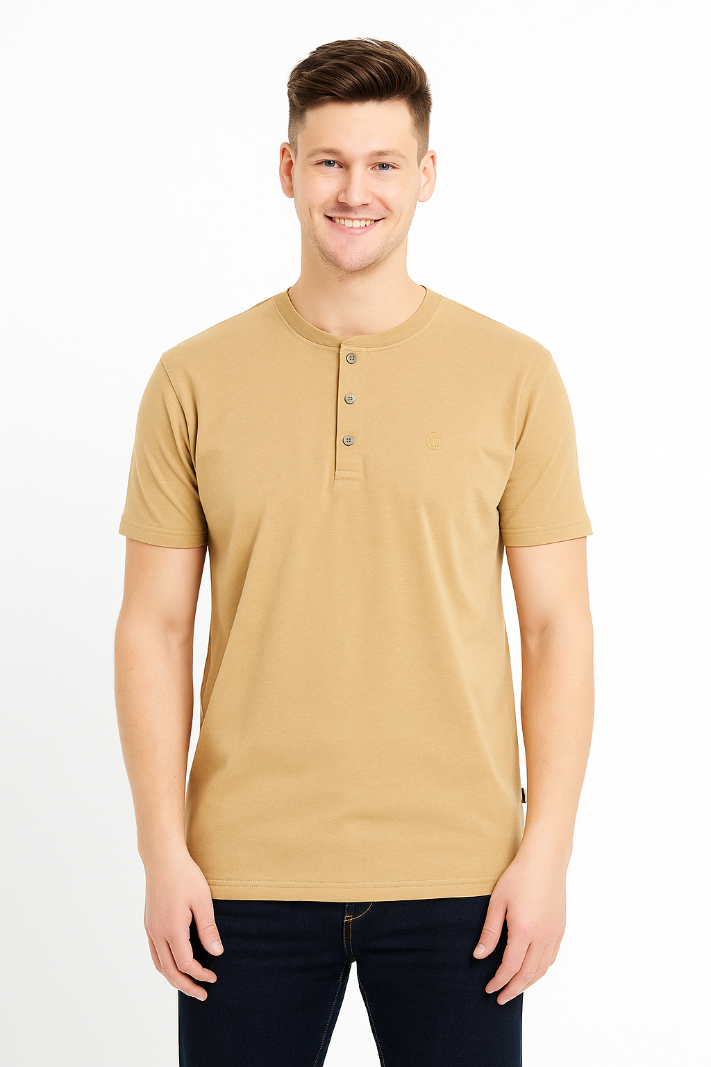 Men’s Henley Neck Half Sleeve T-Shirt – big & Tall