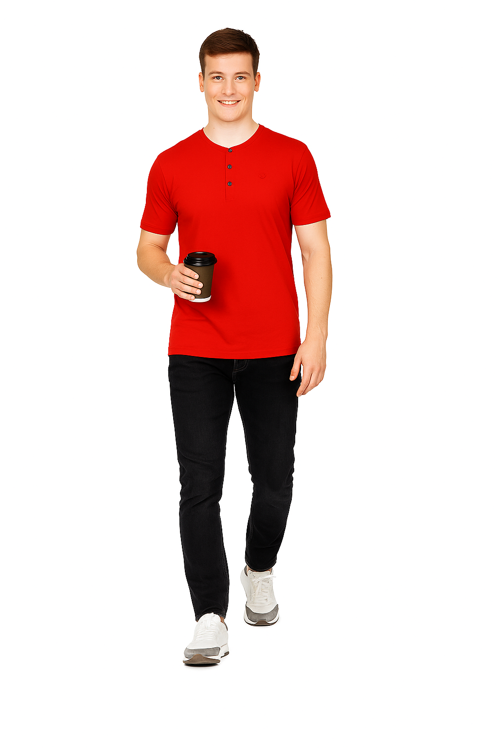 Men’s Henley Neck Half Sleeve T-Shirt – big & Tall