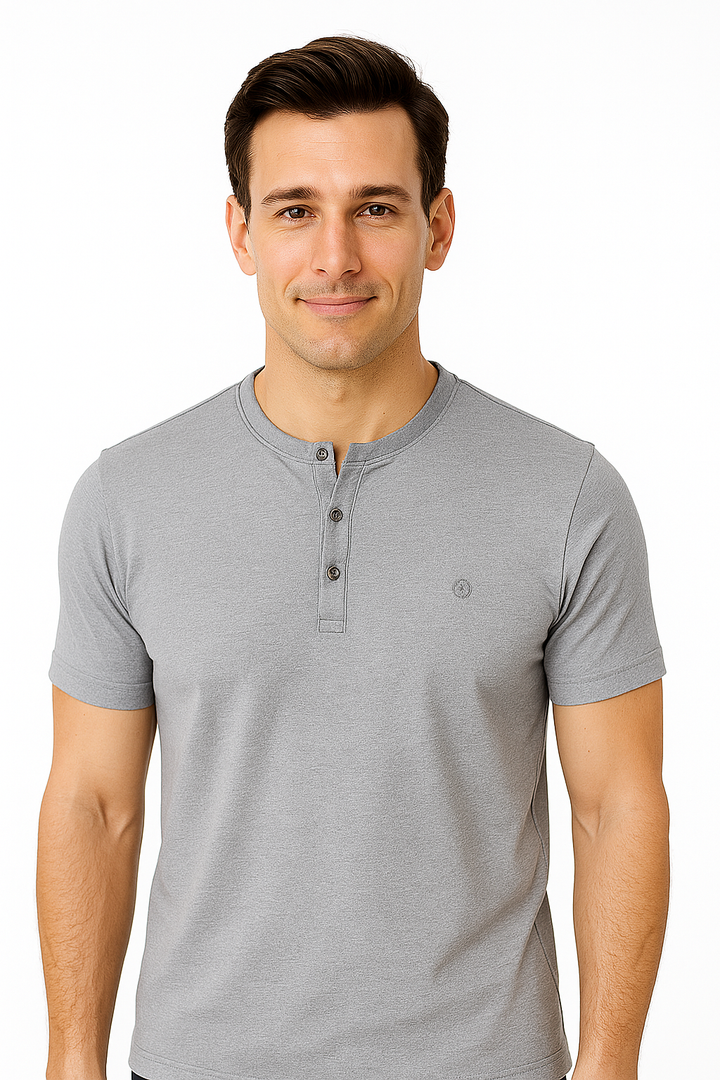 Men’s Henley Neck Half Sleeve T-Shirt – big & Tall
