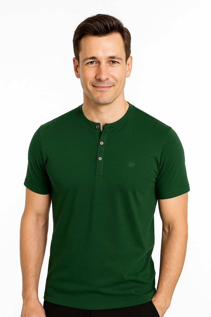 Men’s Henley Neck Half Sleeve T-Shirt – big & Tall