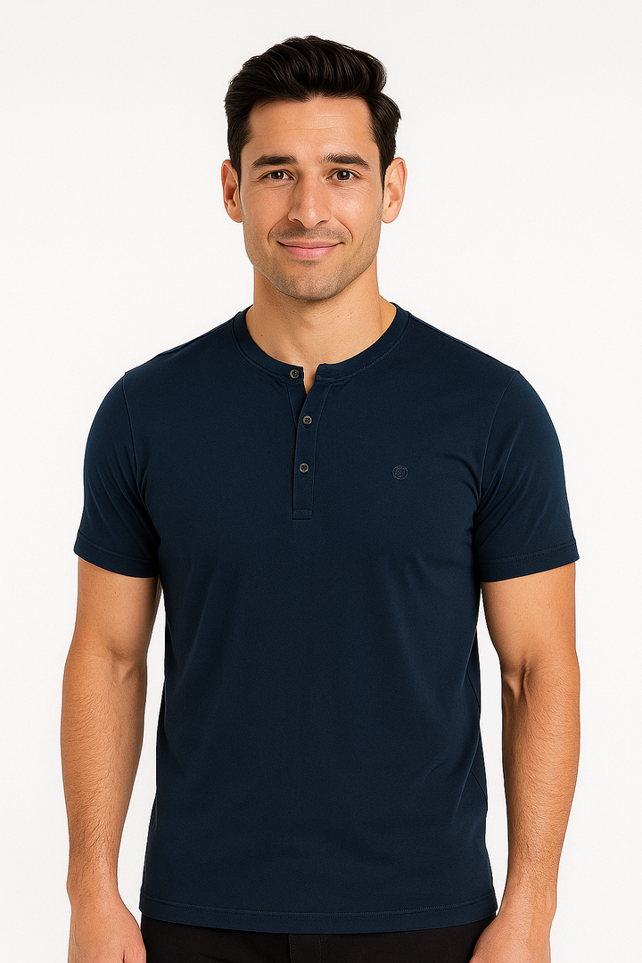 Men’s Henley Neck Half Sleeve T-Shirt – big & Tall