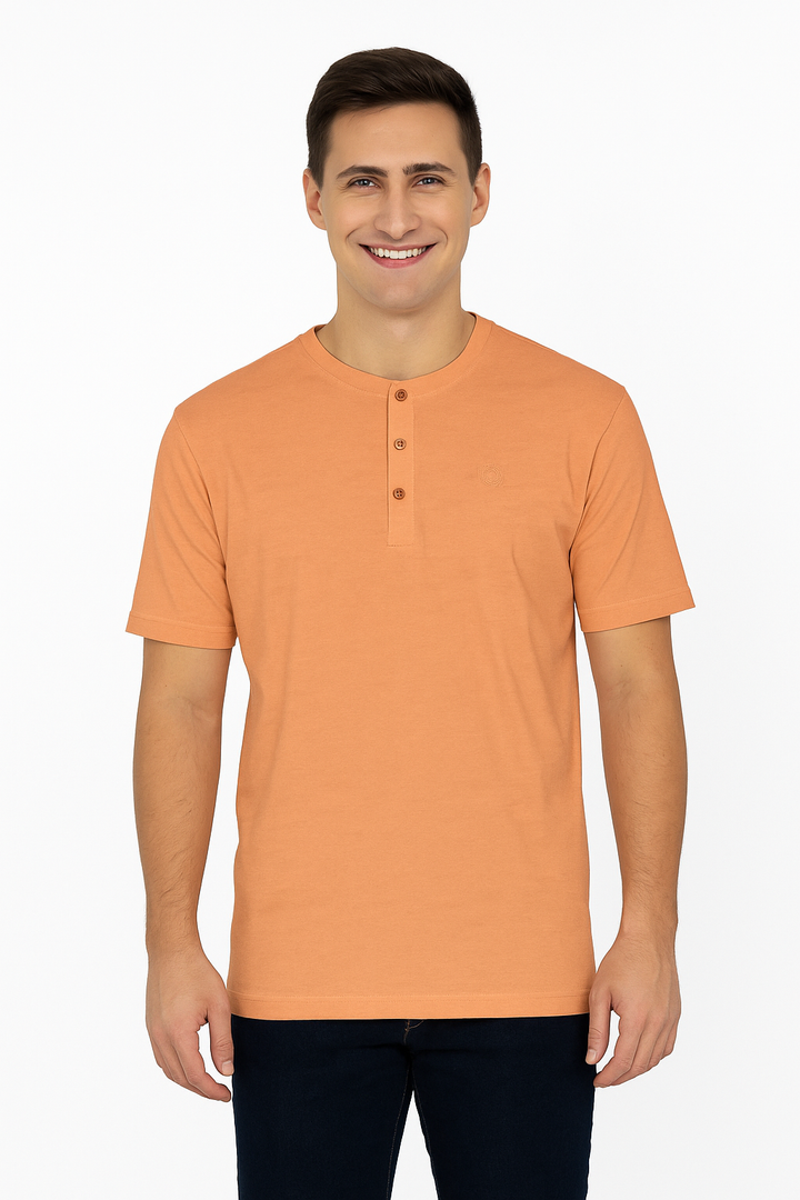 Men’s Henley Neck Half Sleeve T-Shirt – big & Tall