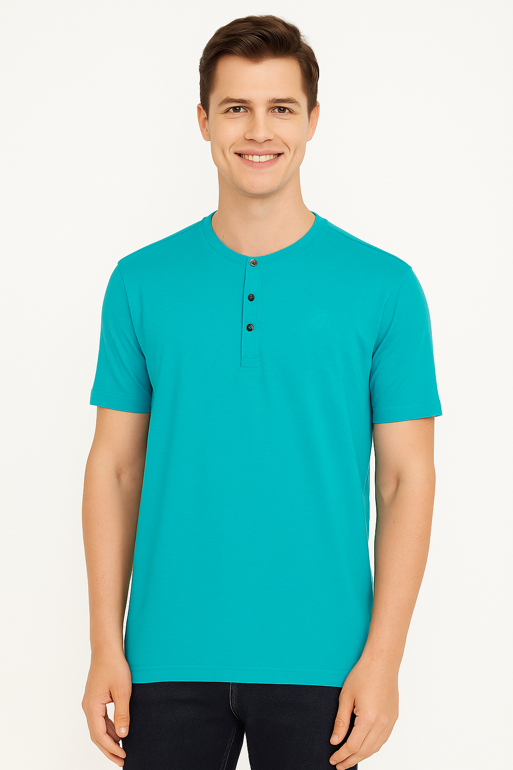 Men’s Henley Neck Half Sleeve T-Shirt – big & Tall